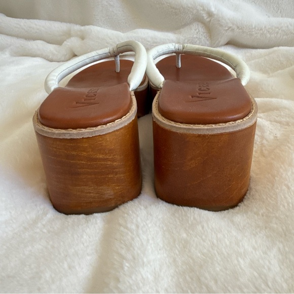 NWOT Anthropologie Vincenzo Wooden Heel Platform Sandals Size 9.5 - Picture 5 of 9